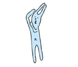 good luck blue rabbit 8 sticker #10364501