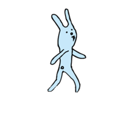 good luck blue rabbit 8 sticker #10364517