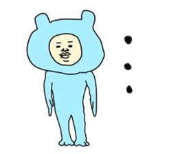 man in animal suit 2 sticker #10364960