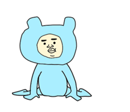 man in animal suit 2 sticker #10364963