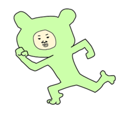 man in animal suit 2 sticker #10364970