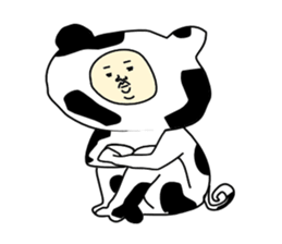 man in animal suit 2 sticker #10364973