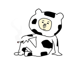 man in animal suit 2 sticker #10364976