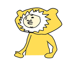 man in animal suit 2 sticker #10364979