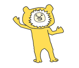 man in animal suit 2 sticker #10364981