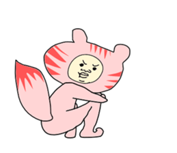 man in animal suit 2 sticker #10364998