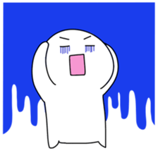 kawaii white 2 sticker #10364947