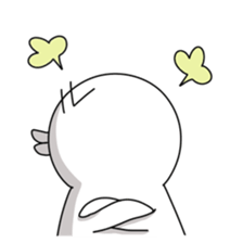 kawaii white 2 sticker #10364950