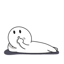 kawaii white 2 sticker #10364951