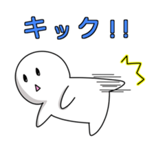 kawaii white 2 sticker #10364954