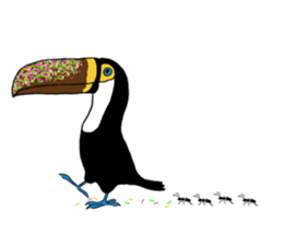 Banana Toco Toucan sticker #10365479