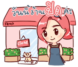 happy seller online & a little cat sticker #10365676