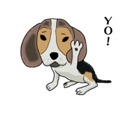 Cheeky beagle dog MINTON sticker #10366360