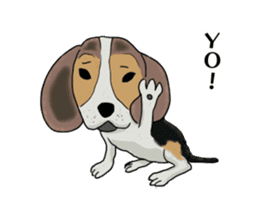 Cheeky beagle dog MINTON sticker #10366360