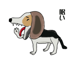 Cheeky beagle dog MINTON sticker #10366361