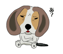 Cheeky beagle dog MINTON sticker #10366364
