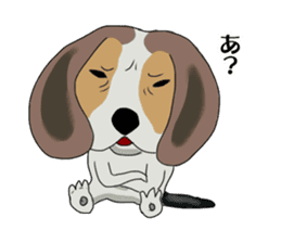 Cheeky beagle dog MINTON sticker #10366364
