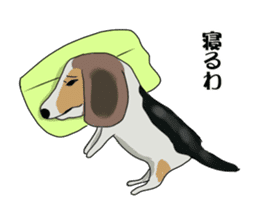 Cheeky beagle dog MINTON sticker #10366365