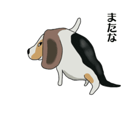 Cheeky beagle dog MINTON sticker #10366370