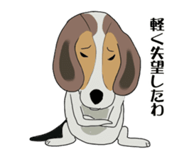 Cheeky beagle dog MINTON sticker #10366372