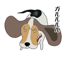 Cheeky beagle dog MINTON sticker #10366379