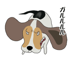 Cheeky beagle dog MINTON sticker #10366379