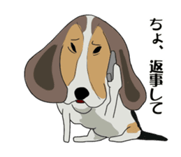Cheeky beagle dog MINTON sticker #10366381