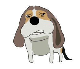 Cheeky beagle dog MINTON sticker #10366383