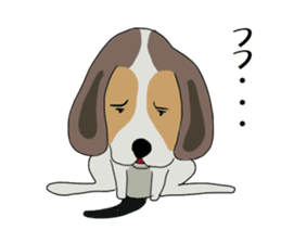 Cheeky beagle dog MINTON sticker #10366386