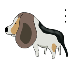 Cheeky beagle dog MINTON sticker #10366387