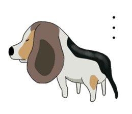 Cheeky beagle dog MINTON sticker #10366387