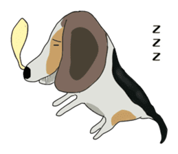 Cheeky beagle dog MINTON sticker #10366392