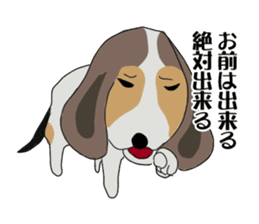 Cheeky beagle dog MINTON sticker #10366395