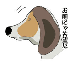 Cheeky beagle dog MINTON sticker #10366396