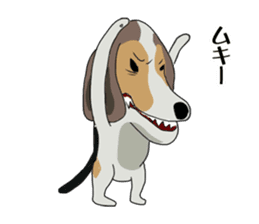 Cheeky beagle dog MINTON sticker #10366397