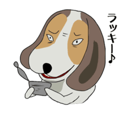 Cheeky beagle dog MINTON sticker #10366398