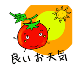 Weather with mini tomato. sticker #10367520