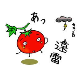 Weather with mini tomato. sticker #10367525