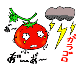 Weather with mini tomato. sticker #10367526