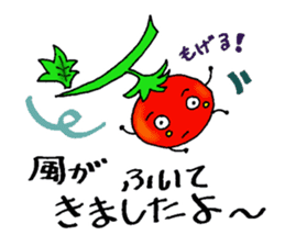 Weather with mini tomato. sticker #10367538