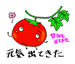 Weather with mini tomato. sticker #10367545