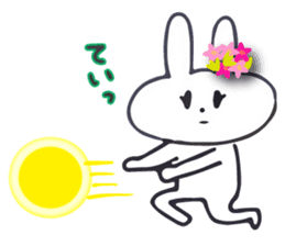 Flower bunny daily conversation of her 4 sticker #10368281