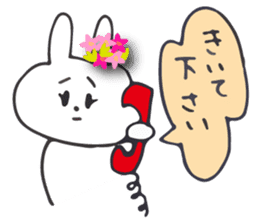 Flower bunny daily conversation of her 4 sticker #10368282