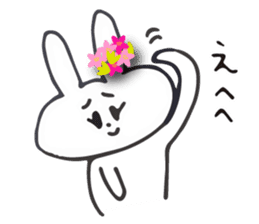 Flower bunny daily conversation of her 4 sticker #10368290