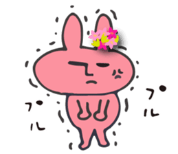 Flower bunny daily conversation of her 4 sticker #10368291