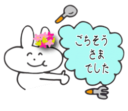 Flower bunny daily conversation of her 4 sticker #10368298