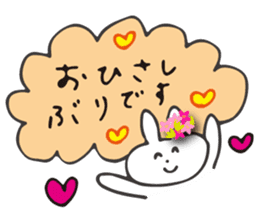 Flower bunny daily conversation of her 4 sticker #10368301