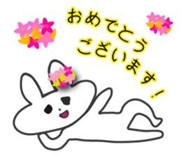 Flower bunny daily conversation of her 4 sticker #10368308