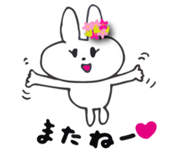 Flower bunny daily conversation of her 4 sticker #10368311