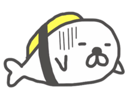sushi & seal 2 sticker #10368725
